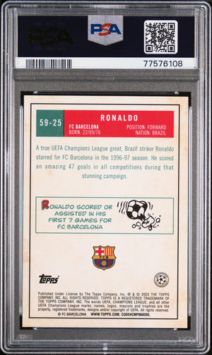 2022 Topps Uefa Club Competitions 1959 Topps #59-25 Ronaldo 1959 Topps PSA 9