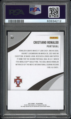 2021 Panini The National #42 Cristiano Ronaldo PSA 10