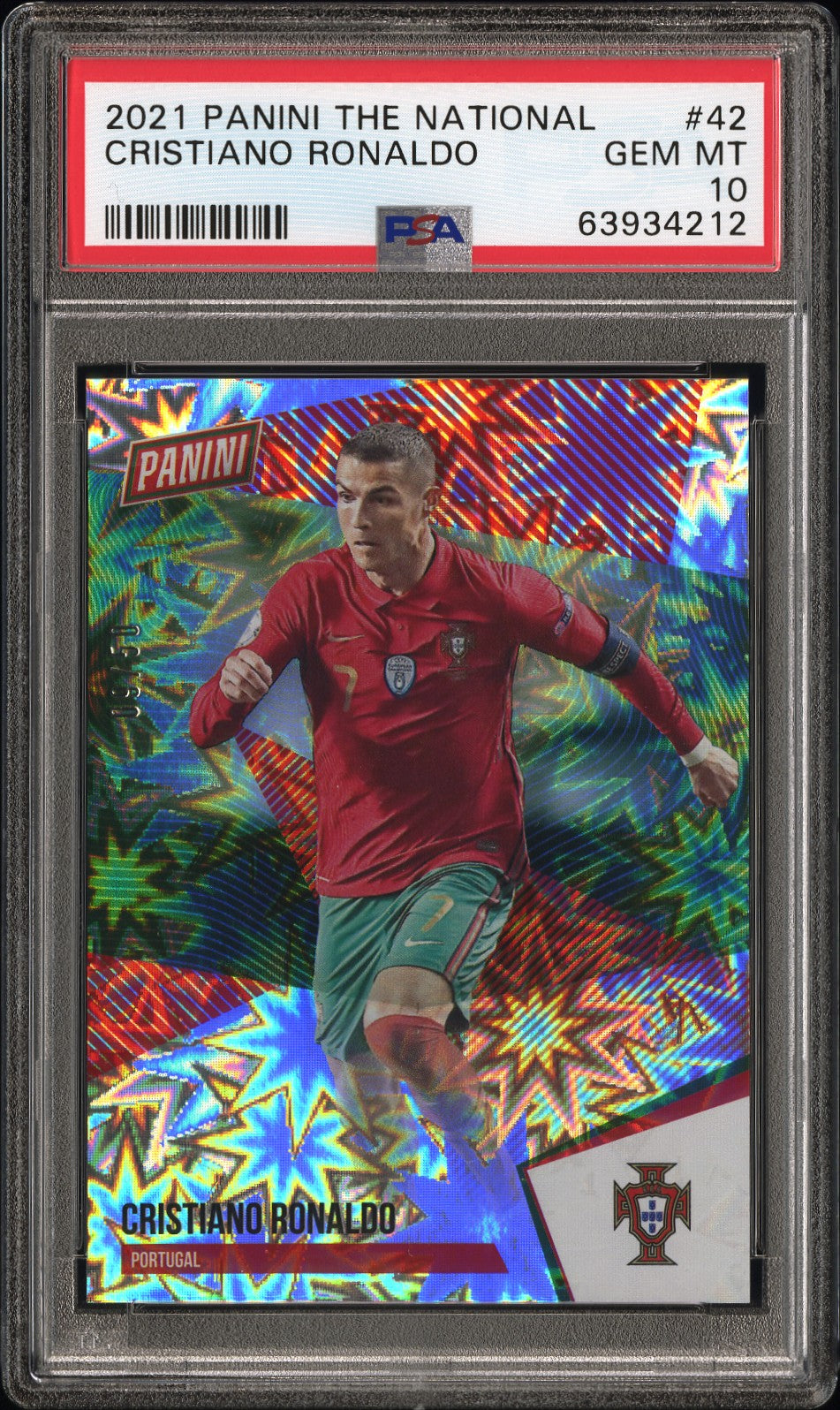 2021 Panini The National #42 Cristiano Ronaldo PSA 10