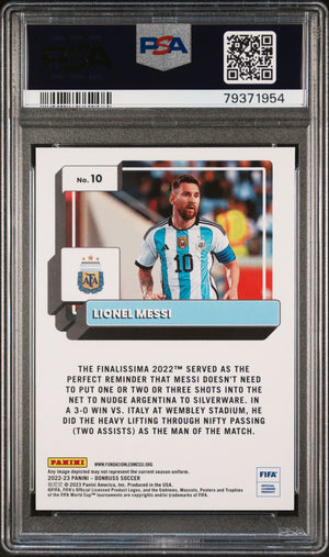 2022 Panini Donruss Fifa #10 Lionel Messi Silver PSA 9