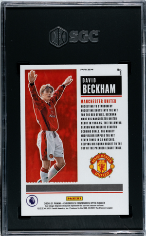 '20-'21 Panini Chronicles #1 David Beckham Premier League Historic Ticket, P9.5