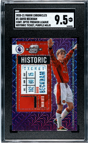 '20-'21 Panini Chronicles #1 David Beckham Premier League Historic Ticket, P9.5
