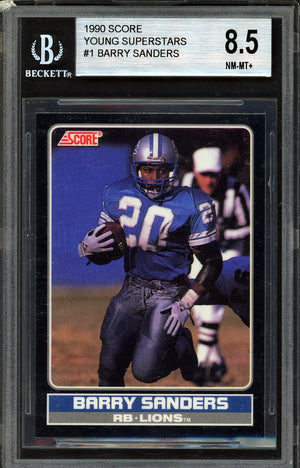 1990 Score #1 Barry Sanders Young Superstars BGS 8.5