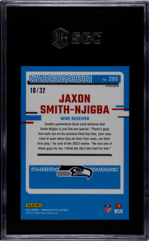 2023 Donruss Optic #293 Jaxon Smith-Njigba Shield Prizm /32 SGC 10