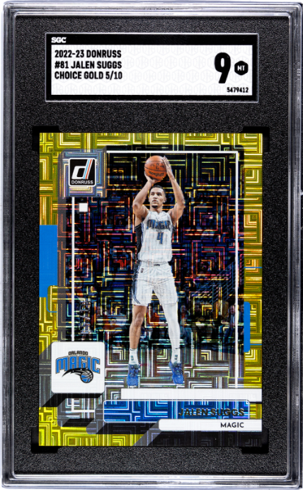 2022-23 Donruss #81 Jalen Suggs Choice Gold /10 SGC 9