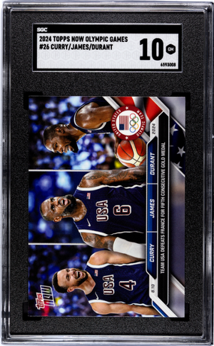 2024 Topps Now Olympic Games #26 Curry/James/Durant SGC 10