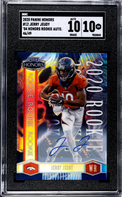 2020 Panini Honors #12 Jerry Jeudy '04 Honors Rookie Auto. 10