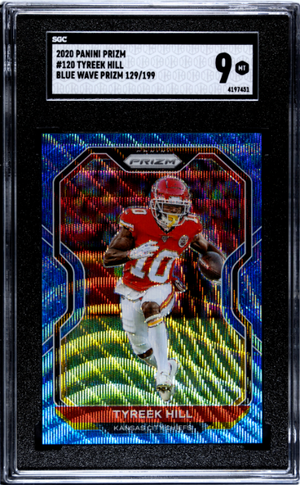 2020 Panini Prizm #120 Tyreek Hill Blue Wave Prizm SGC 9