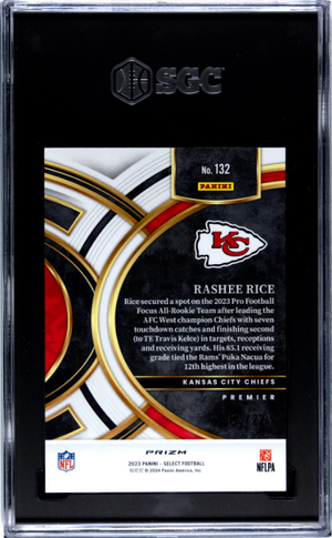 2023 Panini Select #132 Rashee Rice Tri-Color Prizm SGC 10