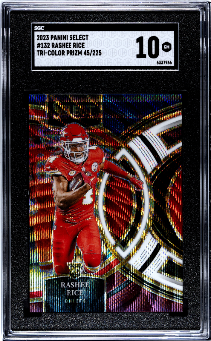 2023 Panini Select #132 Rashee Rice Tri-Color Prizm SGC 10