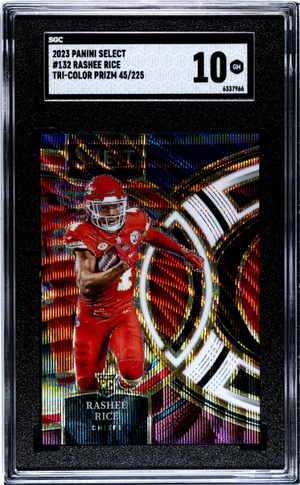 2023 Panini Select #132 Rashee Rice Tri-Color Prizm SGC 10