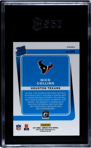 2021 Donruss Optic #230 Nico Collins Var. SGC 8