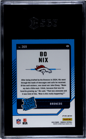 2024 Donruss #369 Bo Nix Optic Preview SGC 9.5