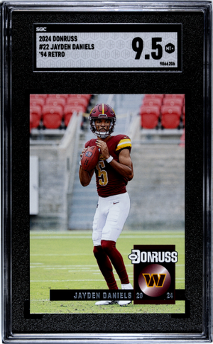 2024 Donruss #22 Jayden Daniels '94 Retro SGC 9.5