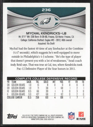 2012 Topps #236 Mychal Kendricks