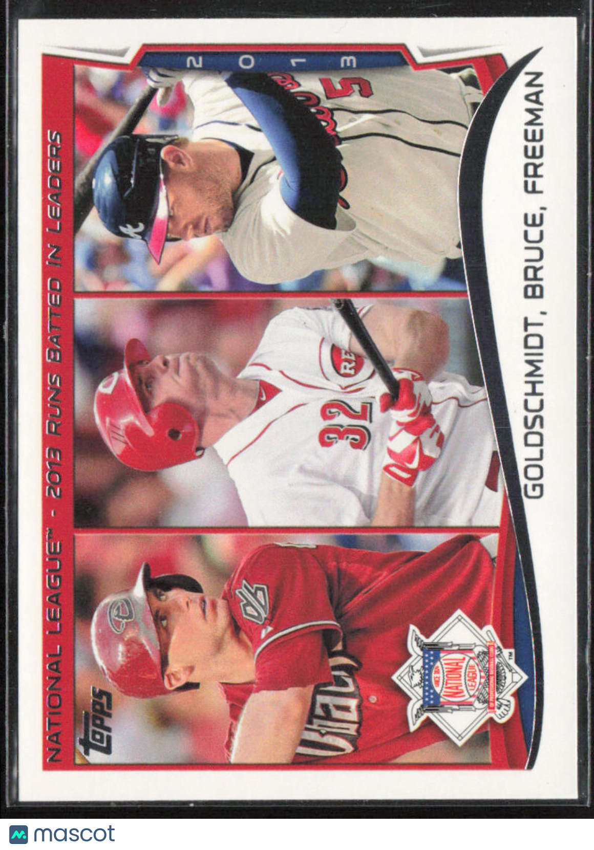 2014 Topps #143 Paul Goldschmidt / Jay Bruce / Freddie Freeman Yellow