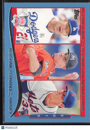 2014 Topps #113 Kershaw/Fernandez /Harvey blue