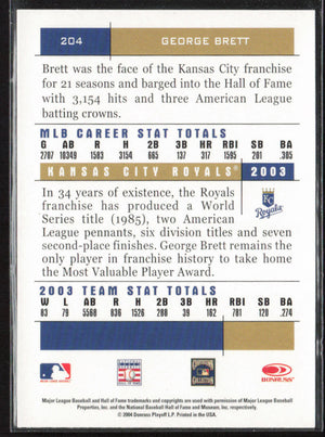 2004 Donruss Team Heroes #204 George Brett