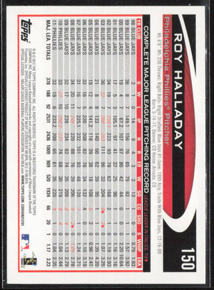 2012 Topps #150a Roy Halladay