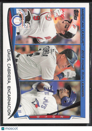 2014 Topps #29 Chris Davis / Miguel Cabrera / Edwin Encarnacion LL Blue