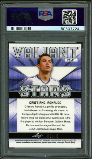 2020 Leaf Best Of Cristiano Ronaldo Green PSA 10