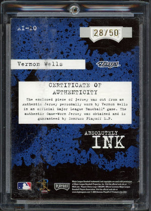 2005 Absolute Memorabilia #AI-45 Carlos Lee Ink Swatch Double Spectrum #/25