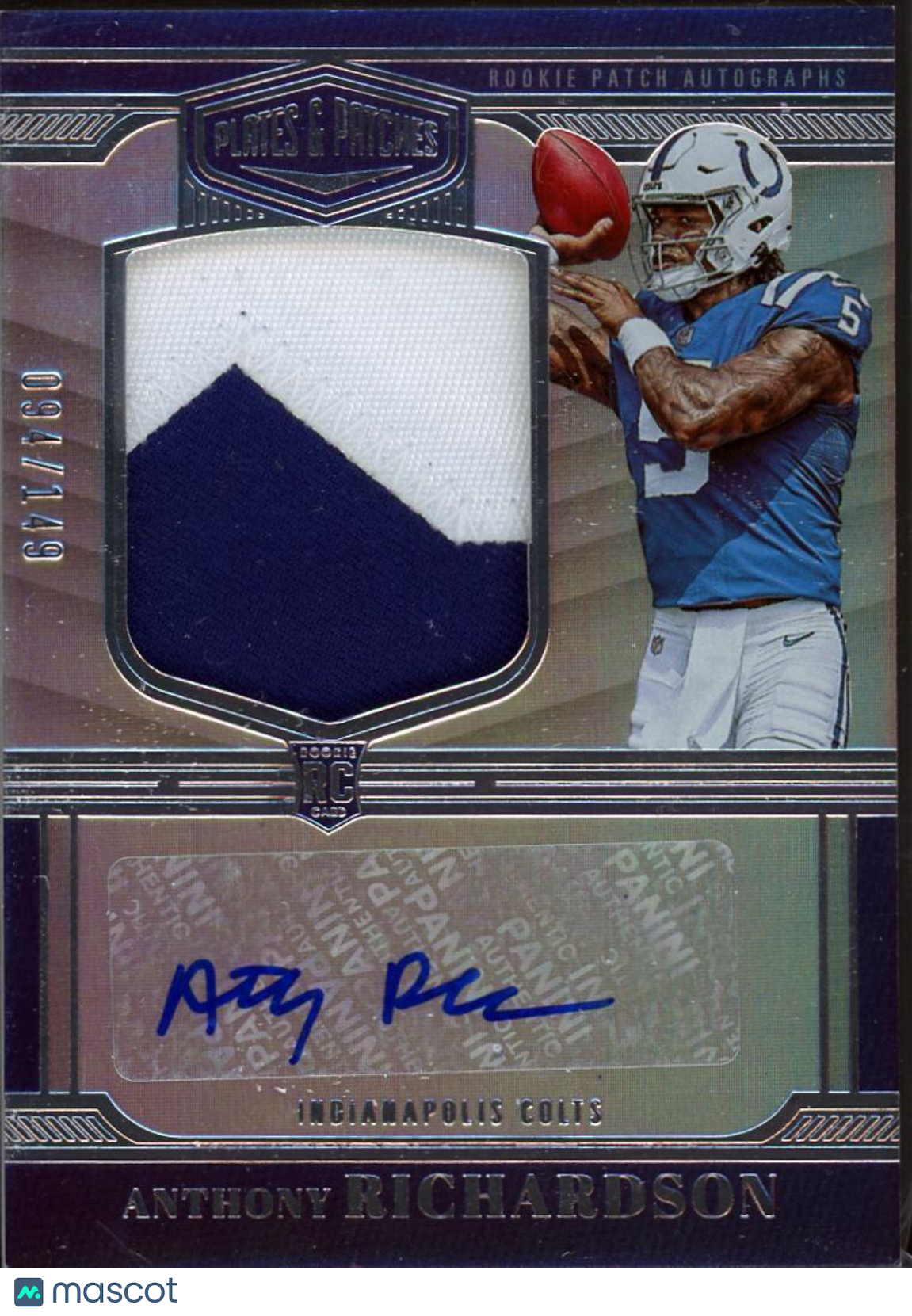 2023 Plates and Patches #RPA-2 Anthony Richardson RPA /149