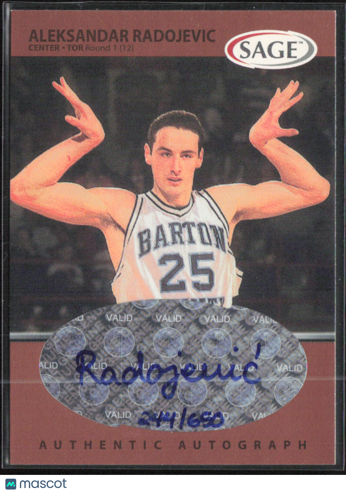 1999 Sage #A42 Aleksander Radojevic Auto /650