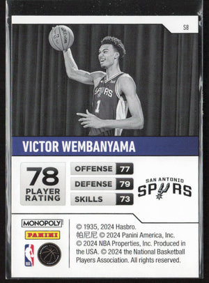 2023-24 Panini Prizm Monopoly #S8 Victor Wembanyama Starter Deck