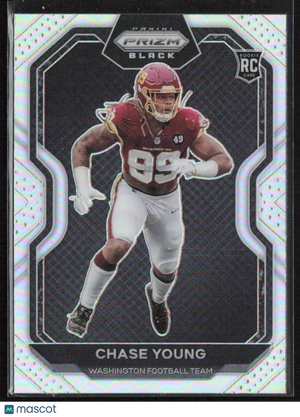 2021 Panini Prizm Black Football Chase Young #PB-21 Silver