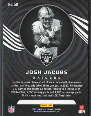 2024 Panini Illusions Football Josh Jacobs #58 Stardust