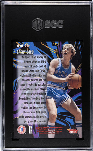 2012 Fleer Retro Larry Bird #4 '96 97 Thrill Seekers SGC 10