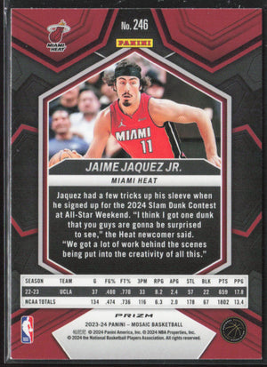 2024 2023-24 Panini Mosaic Basketball Jaime Jaquez Jr. #246 Silver