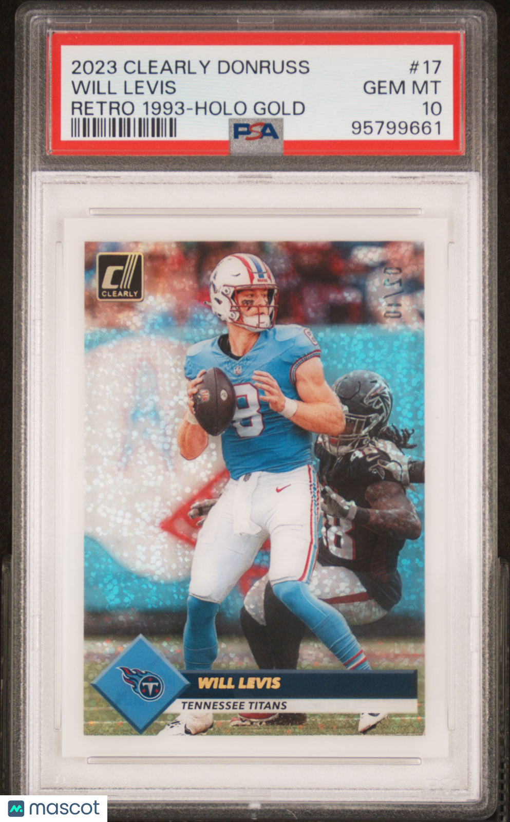 2023 Panini Clearly Donruss Clearly Retro 1993 Will Levis #17 Holo Gold PSA 10