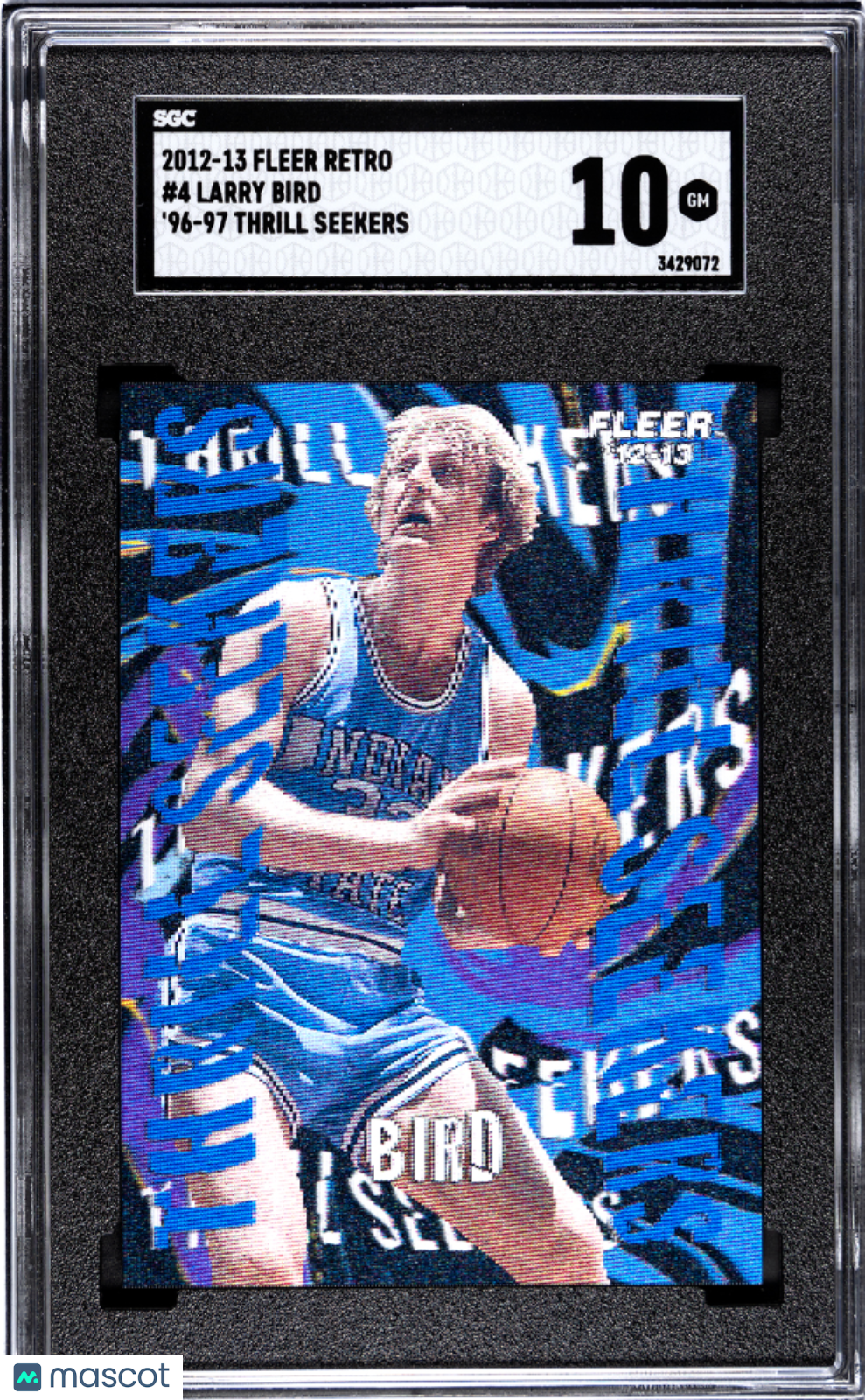 2012 Fleer Retro Larry Bird #4 '96 97 Thrill Seekers SGC 10