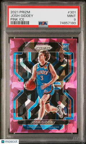 2021 Panini Prizm Josh Giddey #301 Pink Ice PSA 9